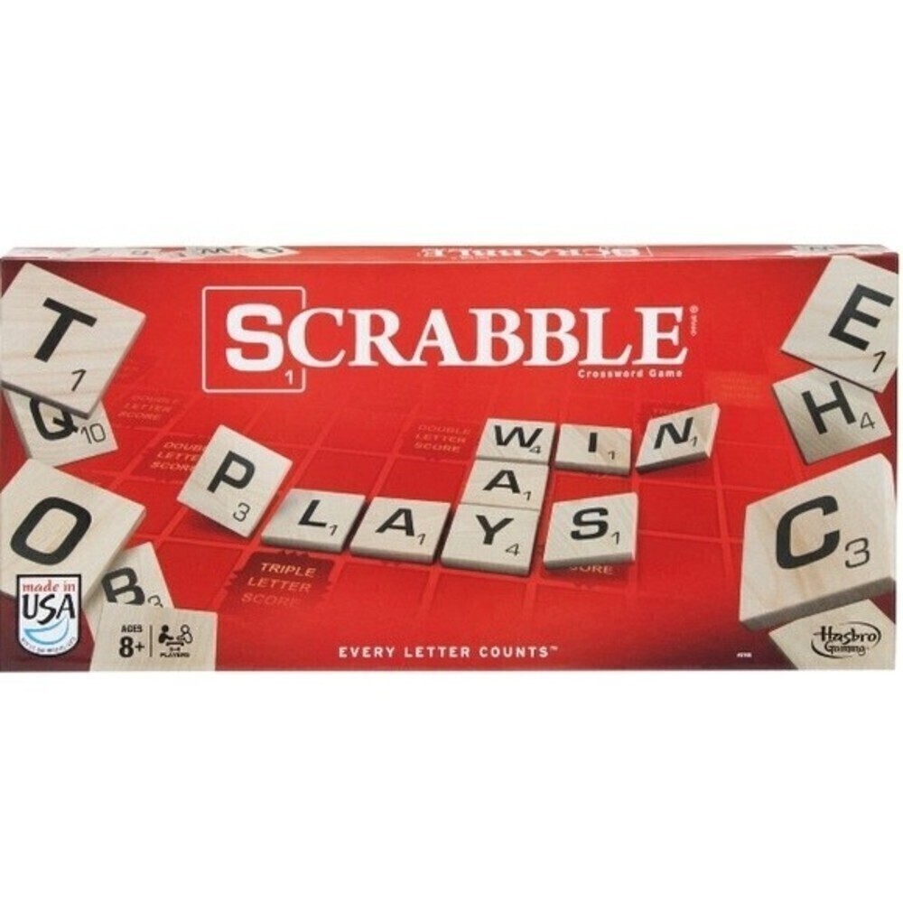 Hasbro Scrabble Crossword Family Board Game Ages 8+